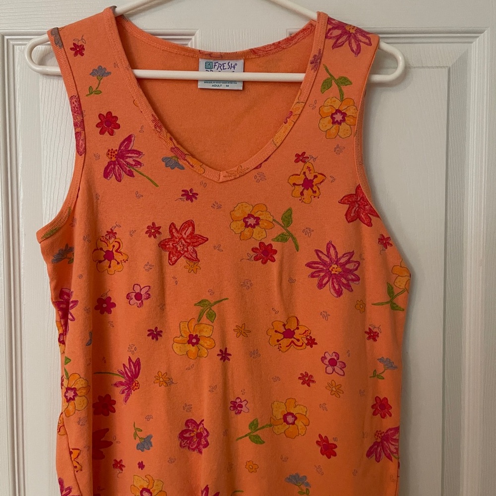 Fresh Produce Orange Floral Tank Top